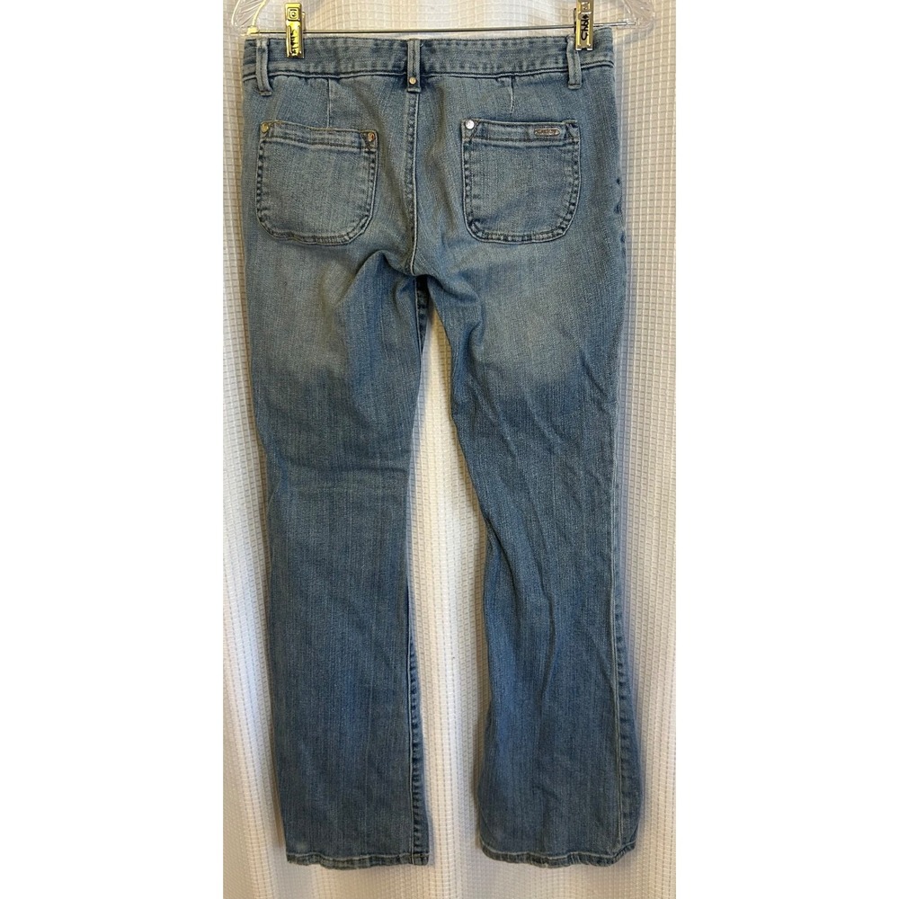 Hurley Womens Medium Rinse Low Rise Flare Jeans Size 5 Y2K - Picture 2 of 8